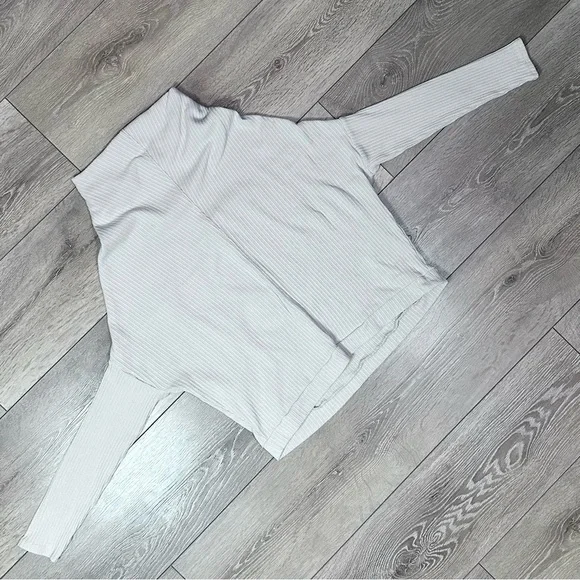 Free People Beach Ribbed Mock Neck Drop Shoulder Sweater - Picture 4 of 11